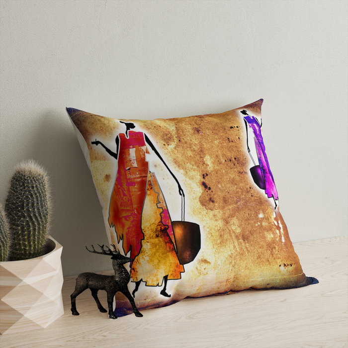 Aberto Design Cojín Multicolor 43 x 43 cm